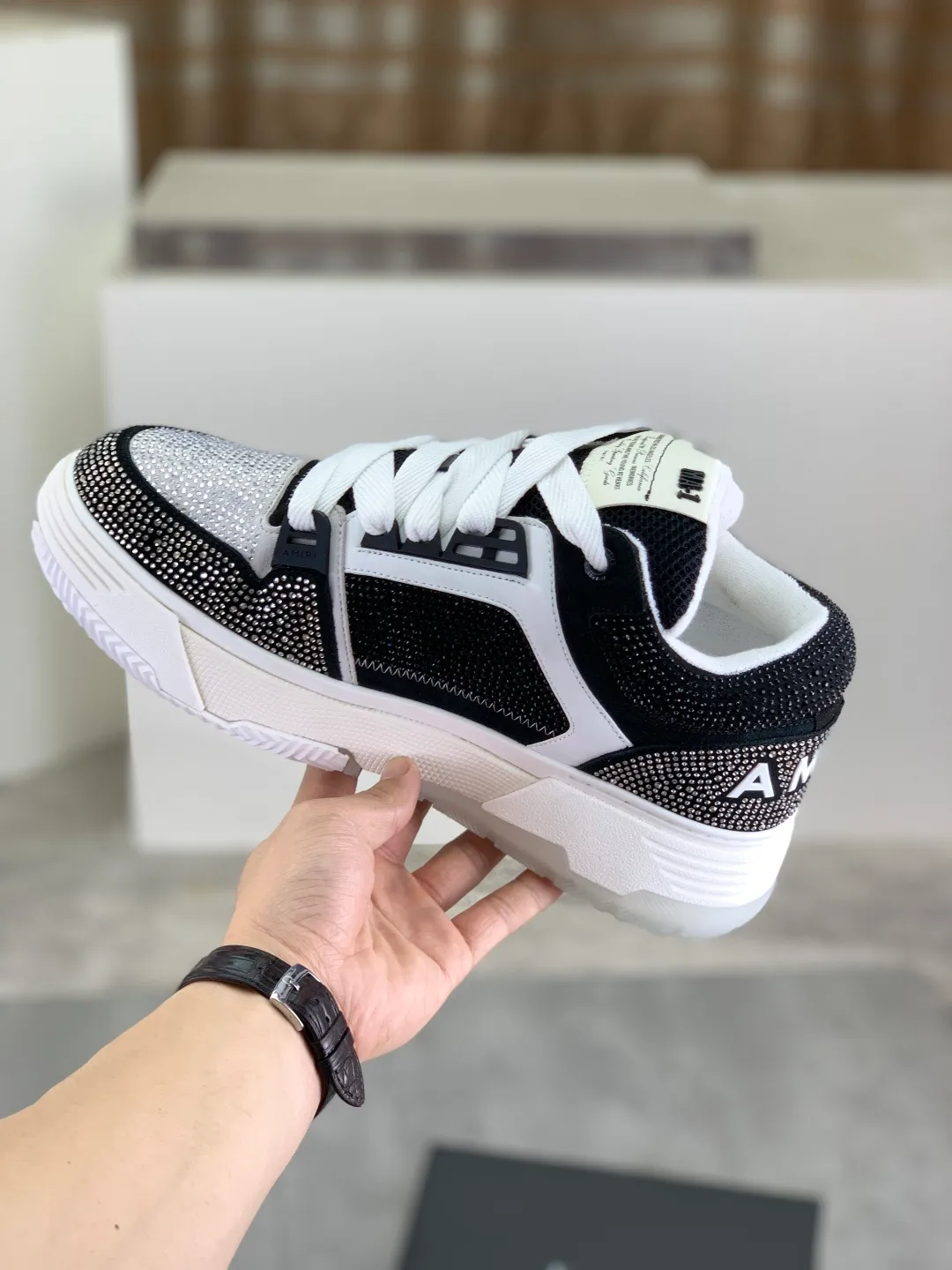 Men's men's shoes 💰P760 New [Amiri] hot diamond series Amiri - high-end quality original order casual shoes for couples 🧑‍🤝‍🧑 - Upper: 🔝Nappa calfskin, suede cowhide, canvas body hot work - Lining: brand mesh canvas cloth - Outsole: ultra-light tpu·rubber; multi-color molded outsole -Ultra-high quality control and exquisite workmanship: highlighted (high-end, extravagance, and class) -Size: Female 35-40 (41 customized) Male 38-45 (46 customized)